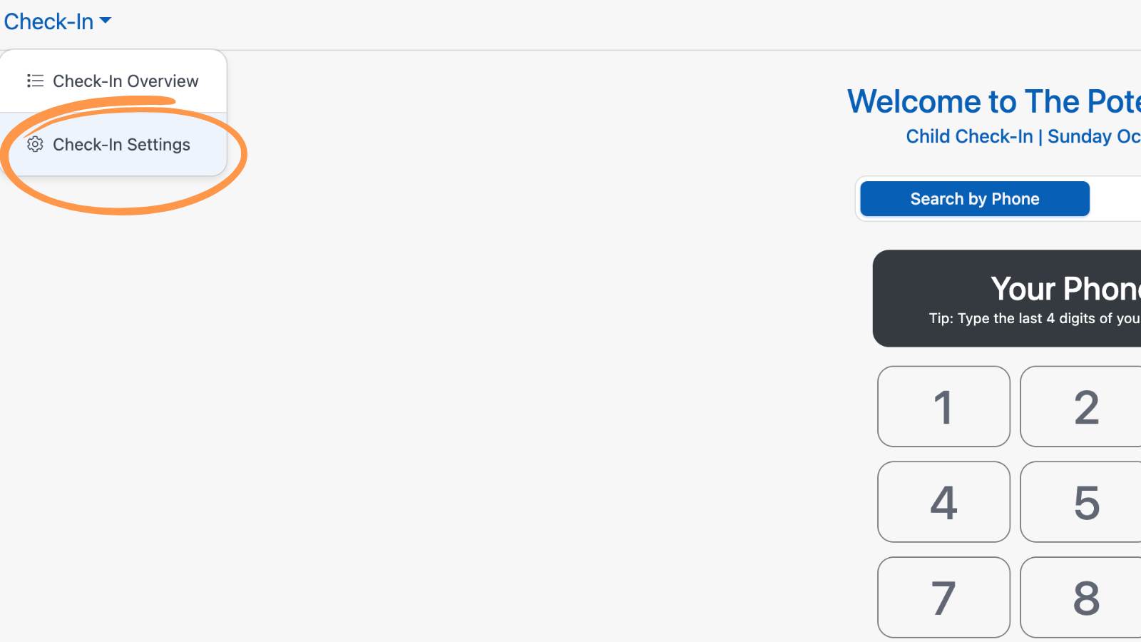 Using Check in on a Computer Check in Settings