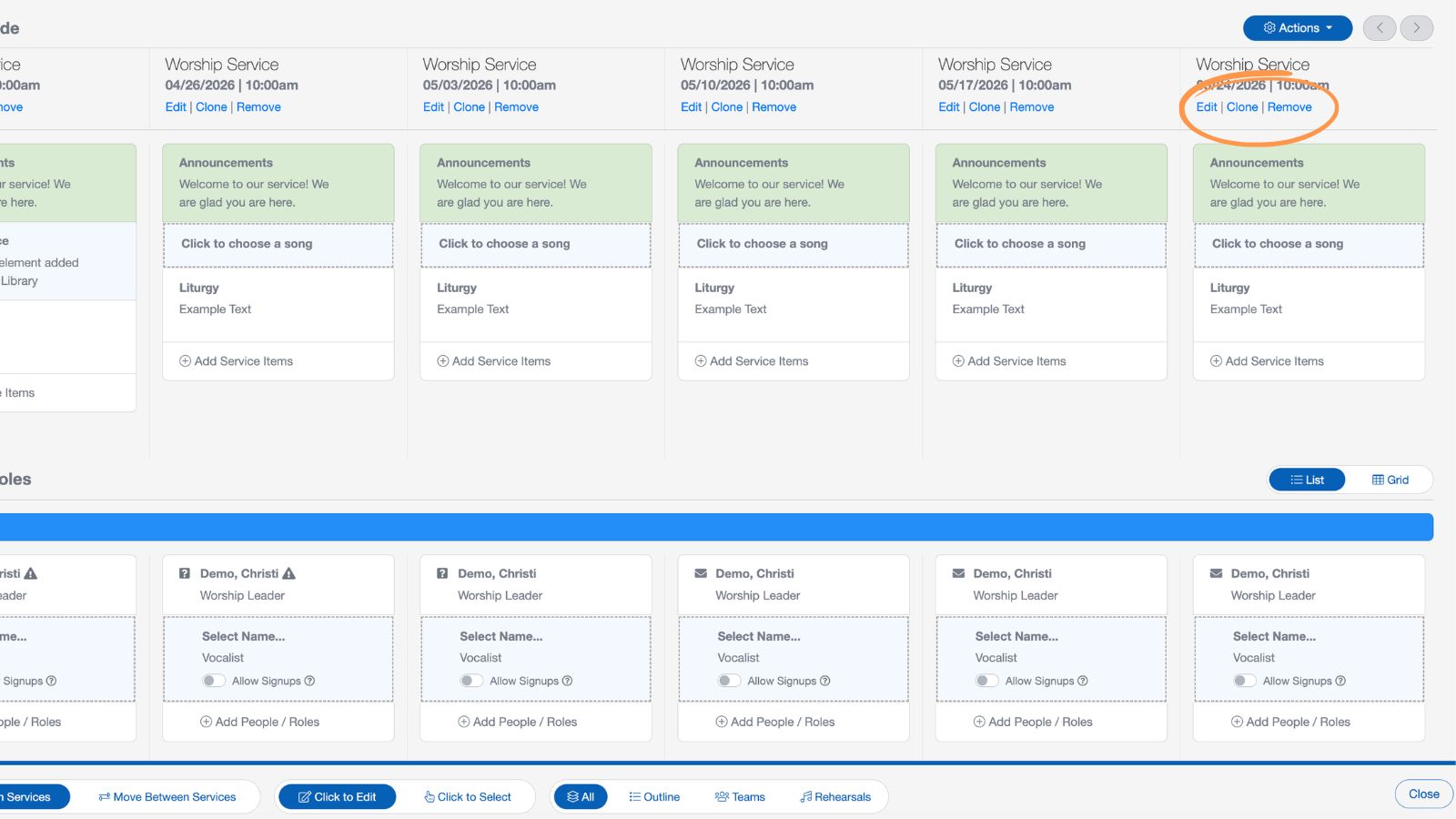Support Worship and Scheduling Side by Side Service 4