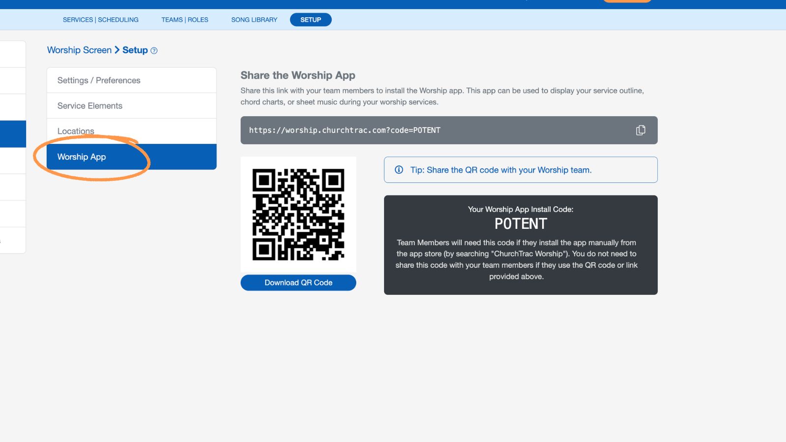 Support Worship Scheduling Setup Worship App