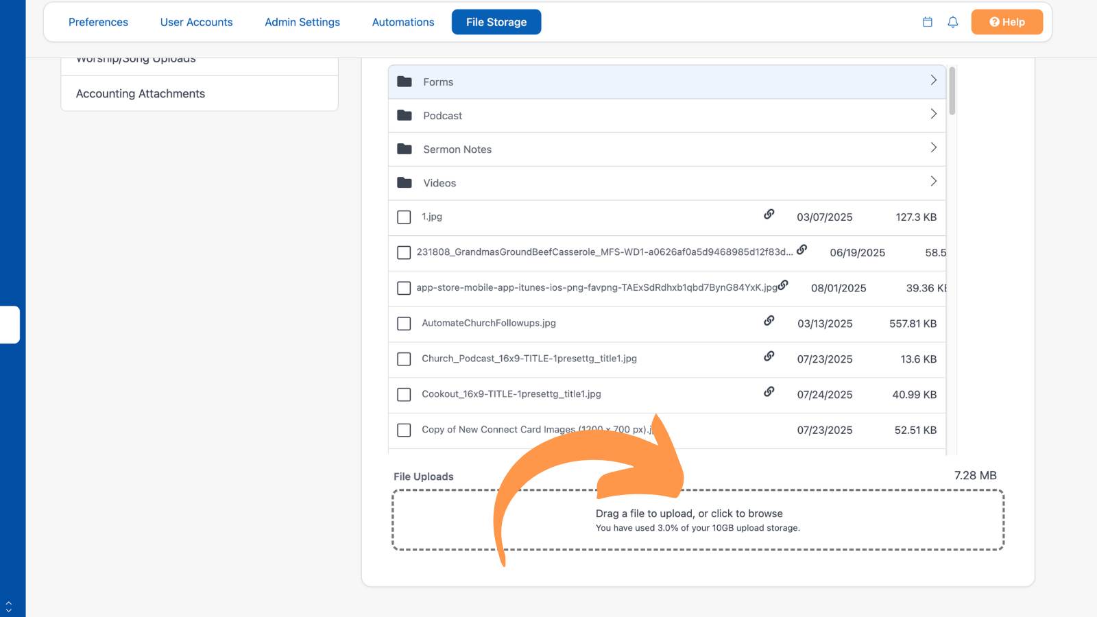 Settings File Storage
