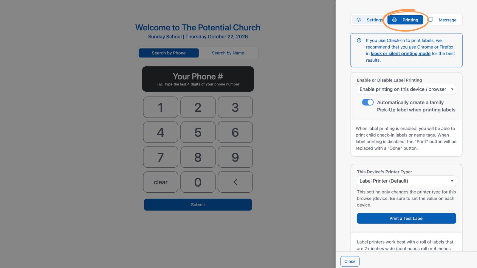 Check in Computer Check in Printing