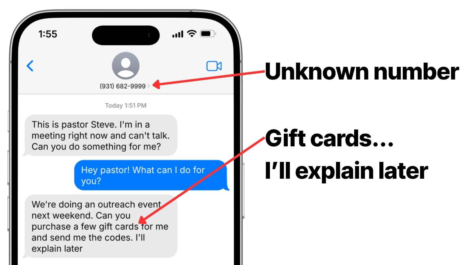 Gift card scam