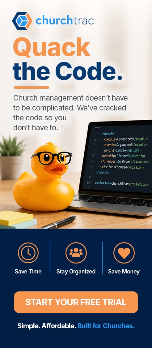 Quack The Code of websites with ChurchTrac