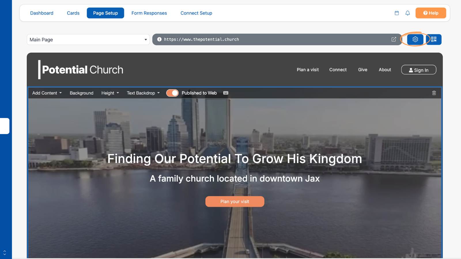 How to Build a Church Website Additional Page Tools Options