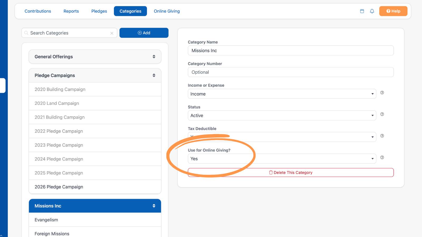 Giving Setting up Online Giving 7