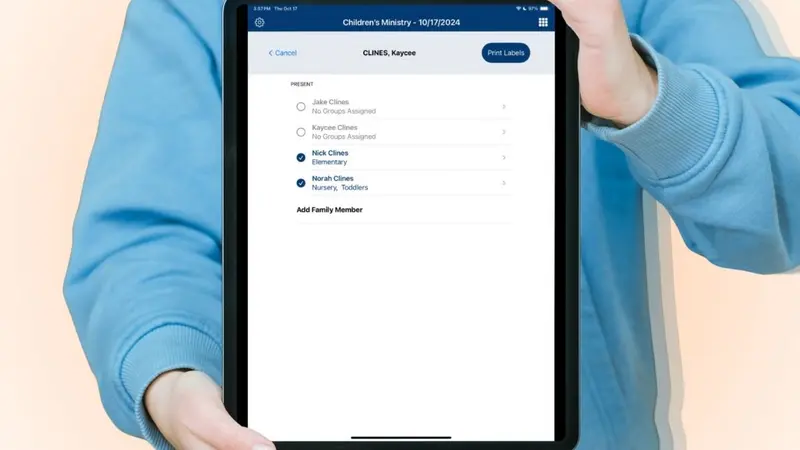 New ChurchTrac Check-In App