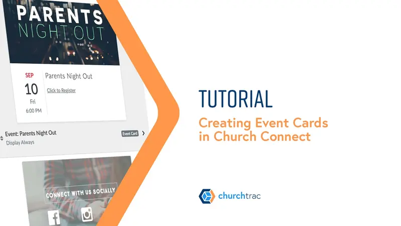 Creating Event Cards in Church Connect