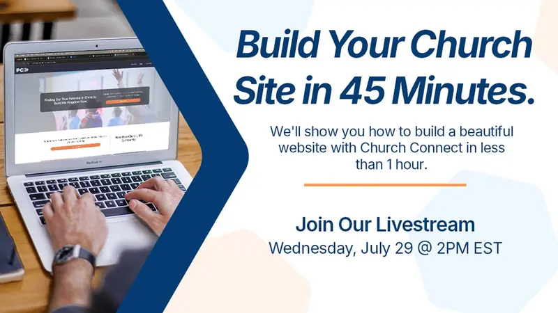 ChurchTrac Livestream - 7/29/2026: Build Your Church Site in 45 Minutes