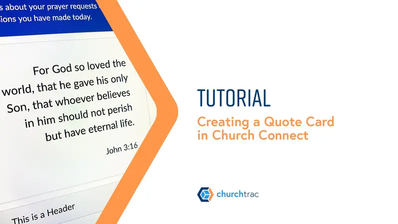 Creating a Quote Card in Church Connect