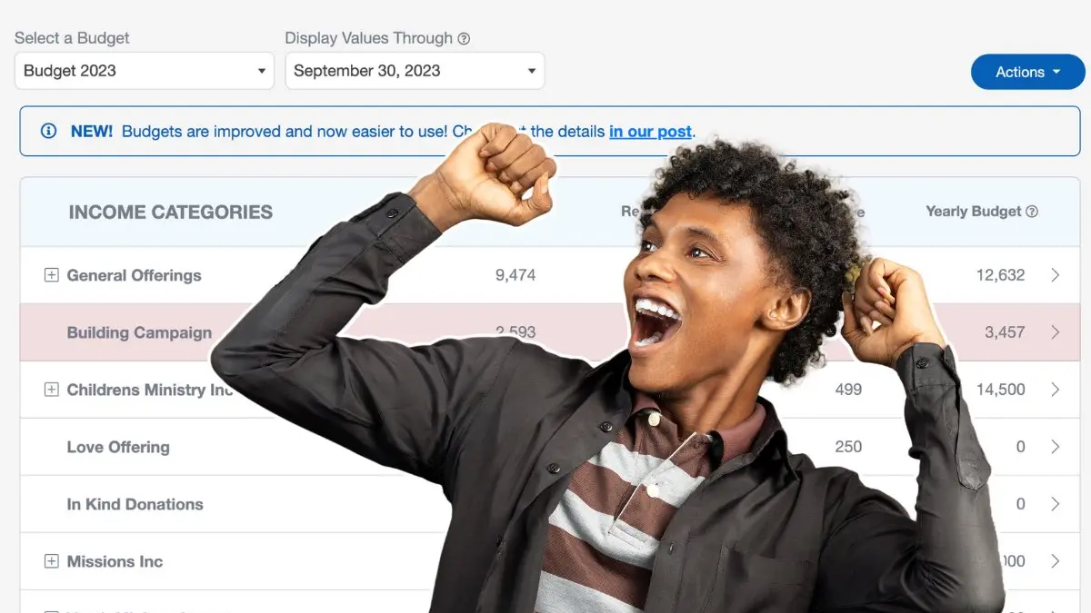 Church Accounting Software Update: Budgets