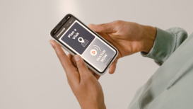 Person using the Connect app on a phone