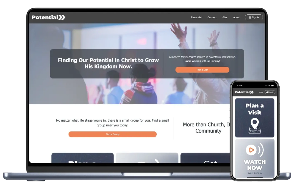 church website builder