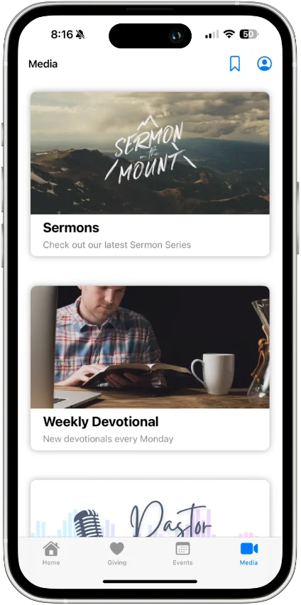 Phone showing the Connect app