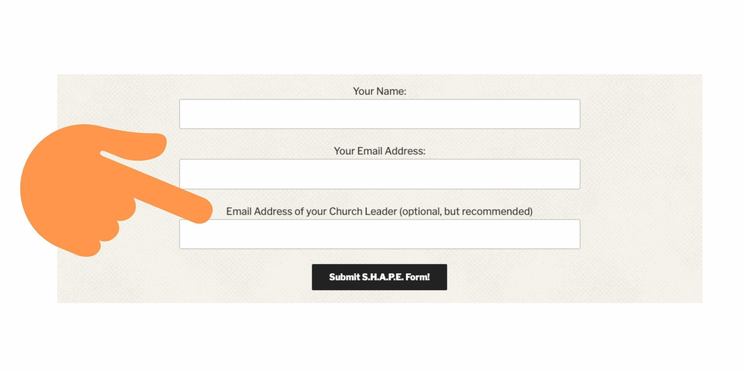 Email your SHAPE Personality test results to a ministry leader