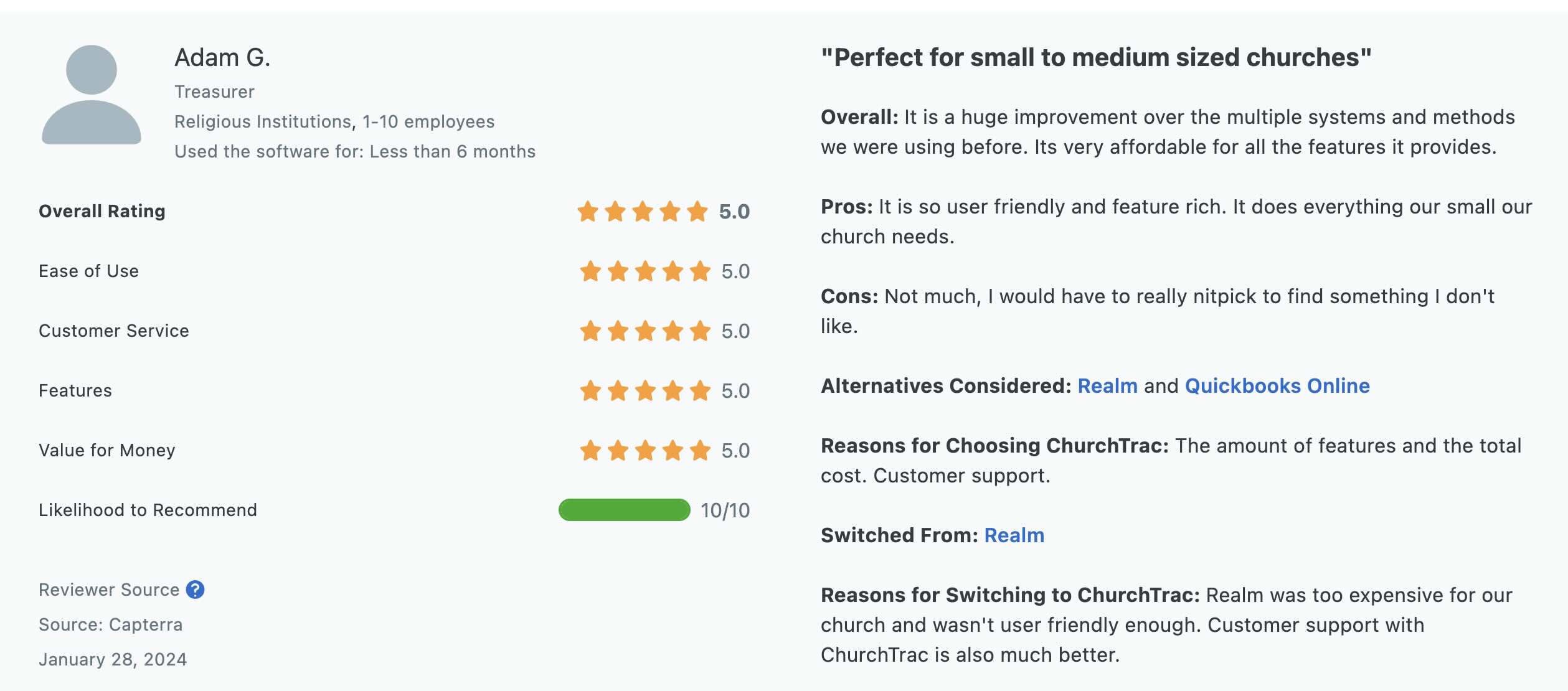 ChurchTrac is the Best Church Software for Small Churches