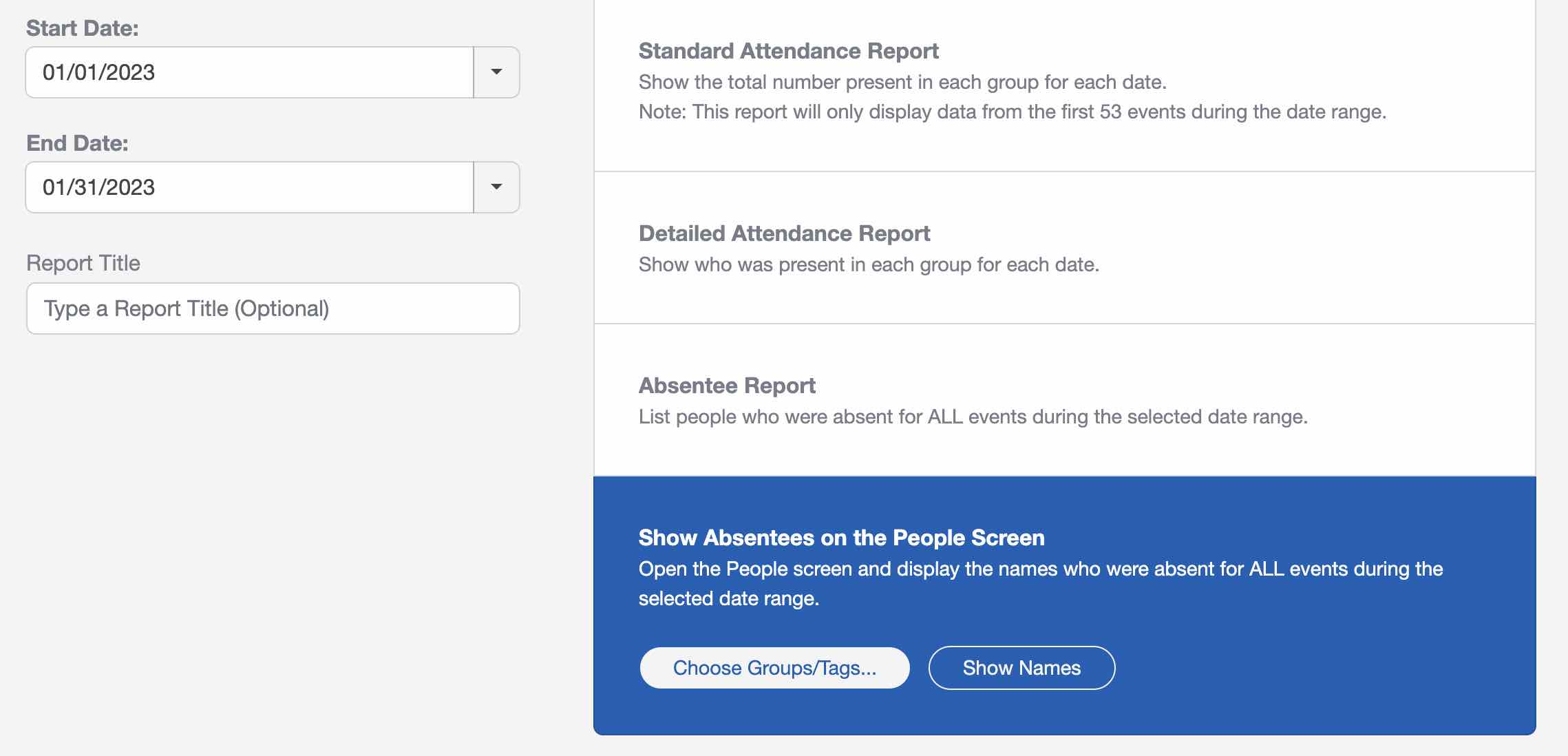 Follow up with Church Absentees
