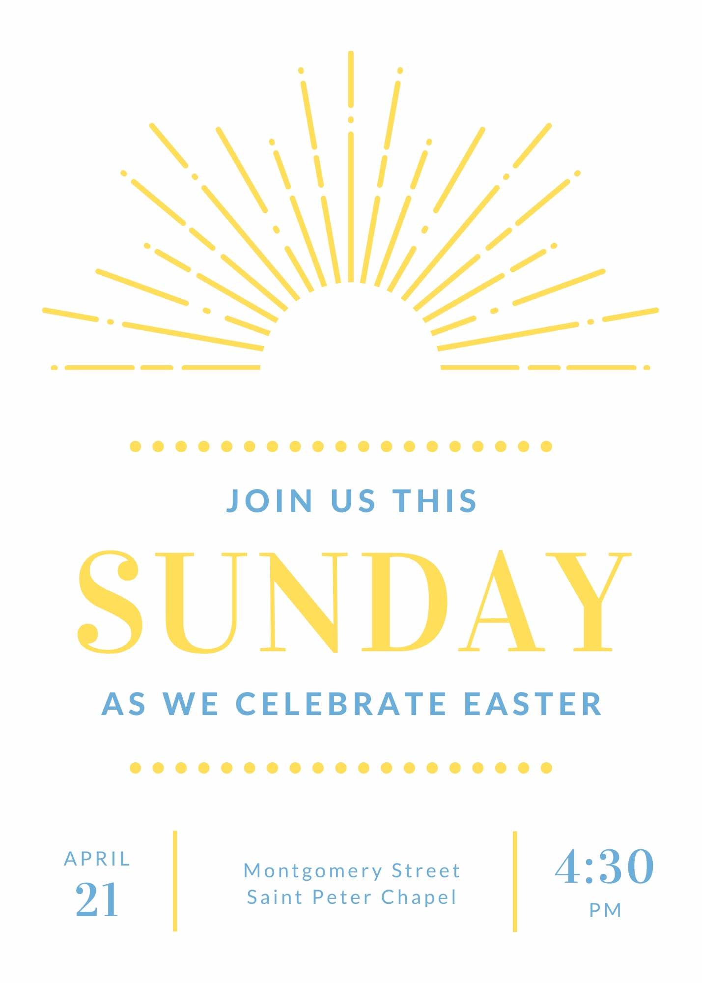 Creative Church Invite Card Easter Church Service Invite