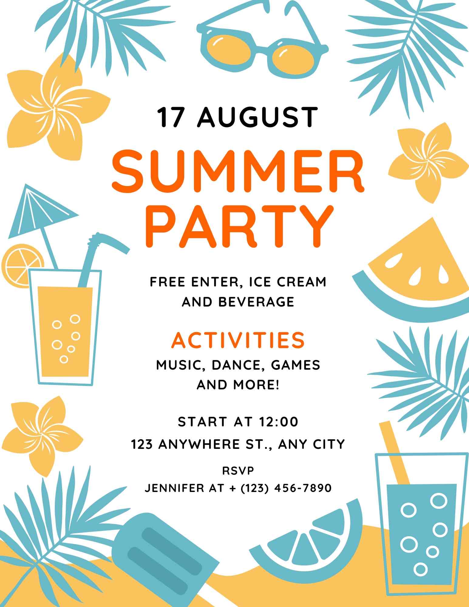 Creative Church Invite Card Church Block Party Flyer