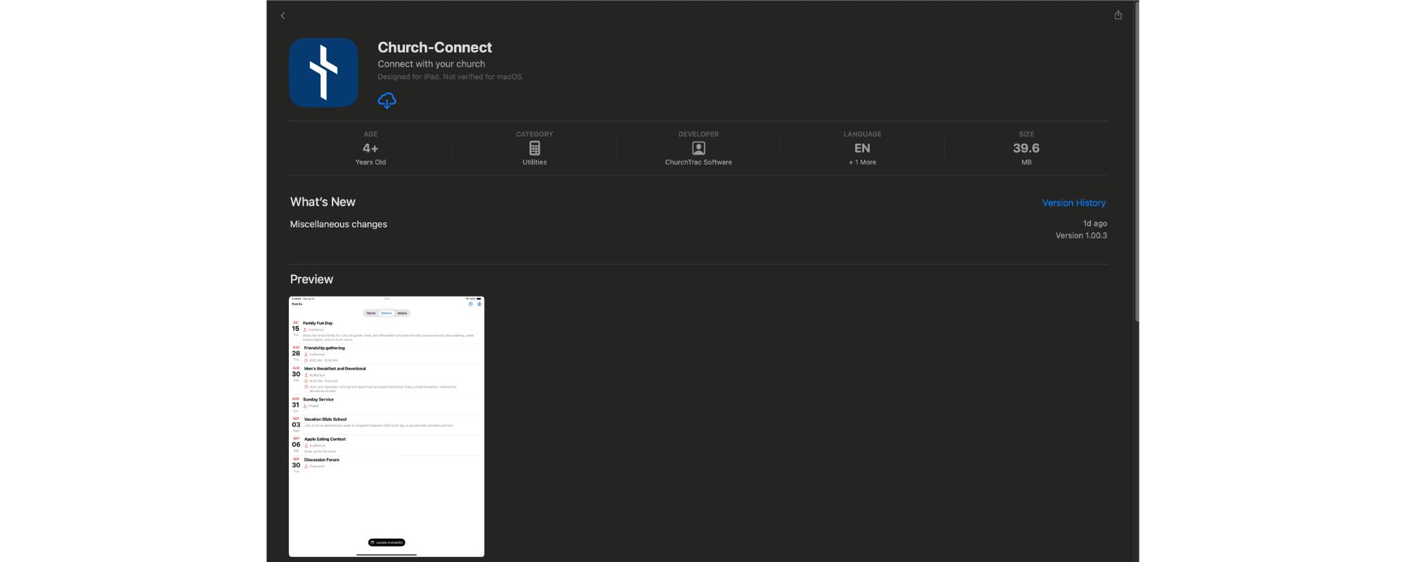 Church Connect Container App Example