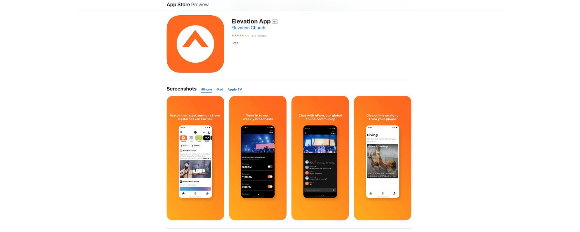Elevation Church Custom App Example
