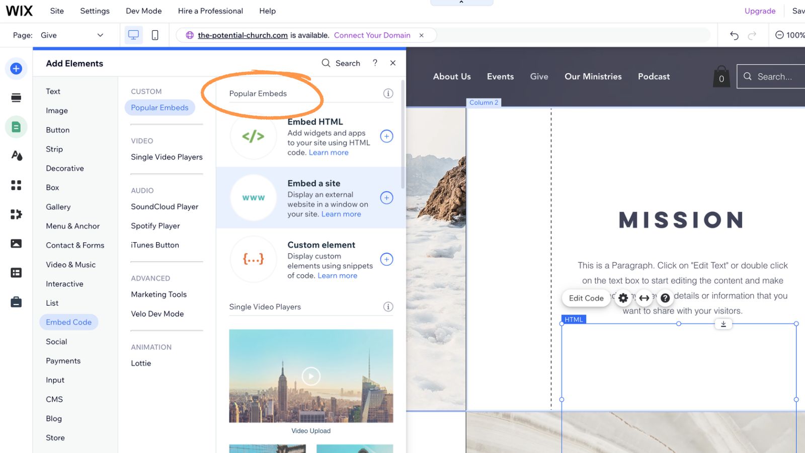Embedding your church forms to your existing site