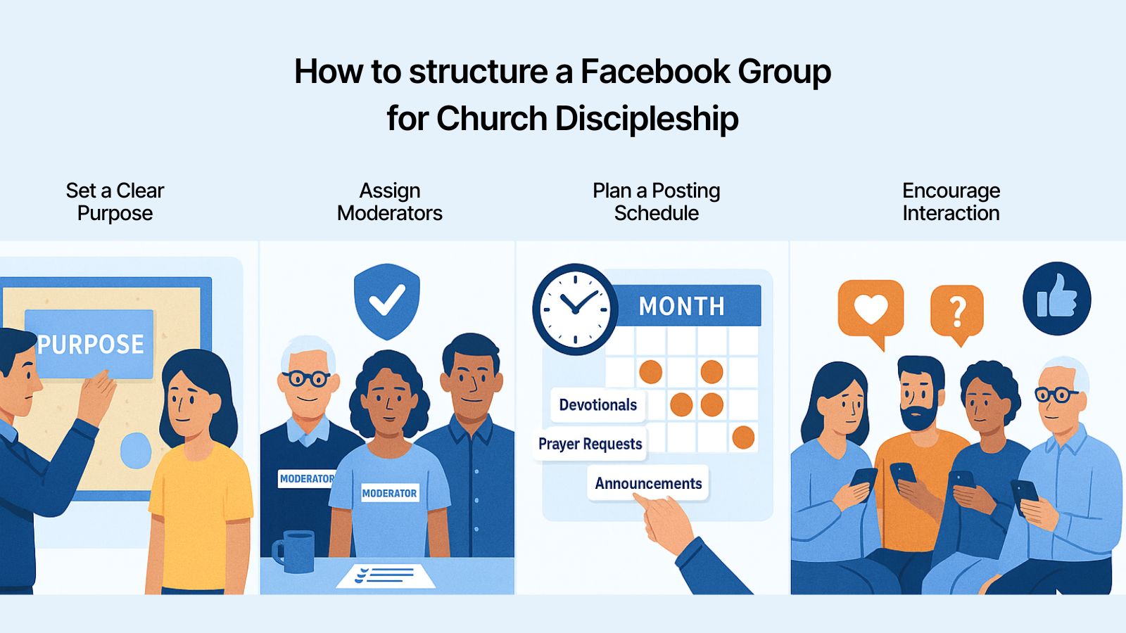 Facebook groups structure for churches