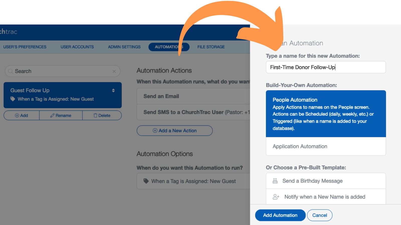 First time donor automation