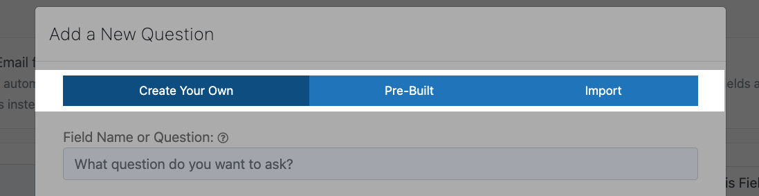 Form Field Options
