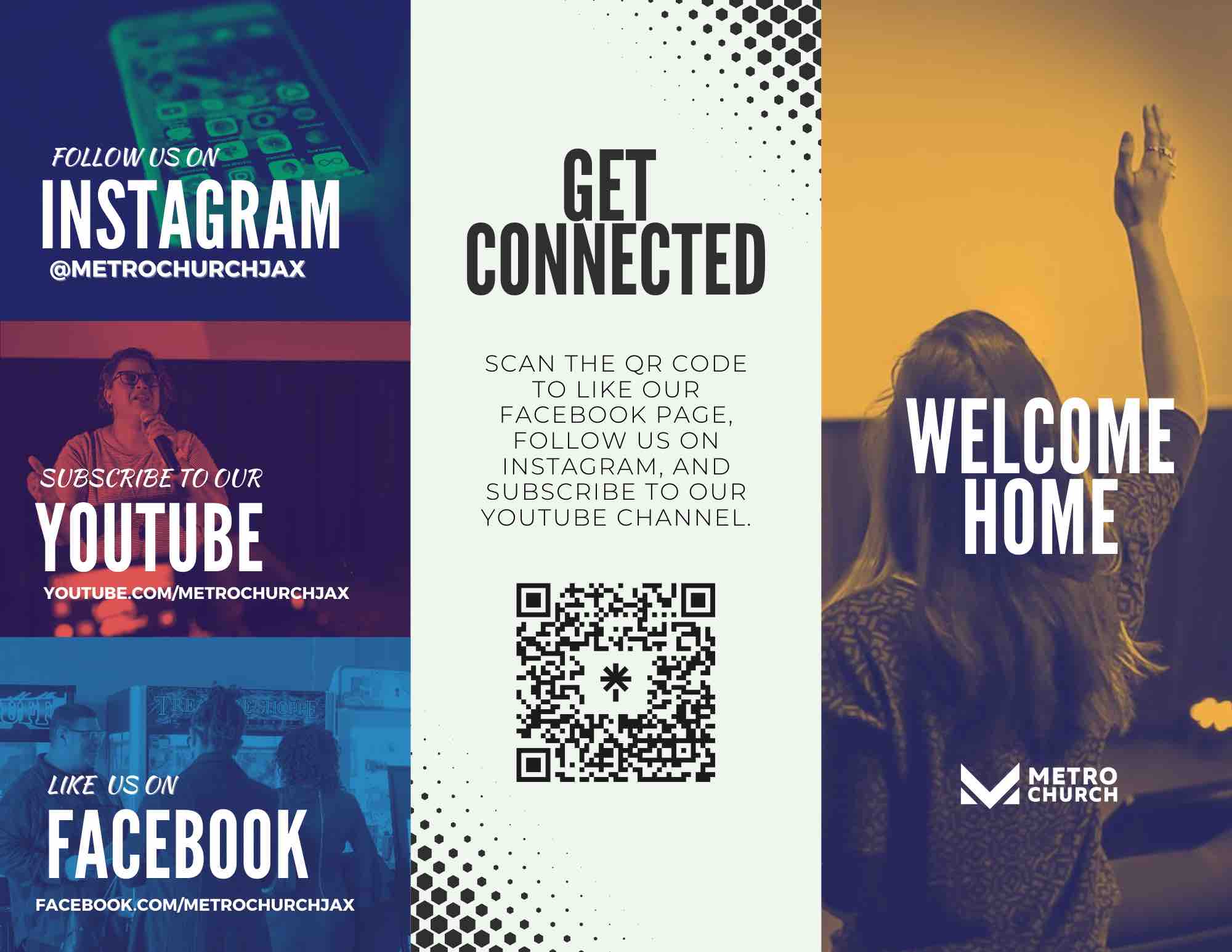 Church brochure Canva template