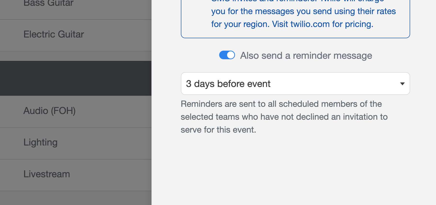Scheduling Volunteers Church