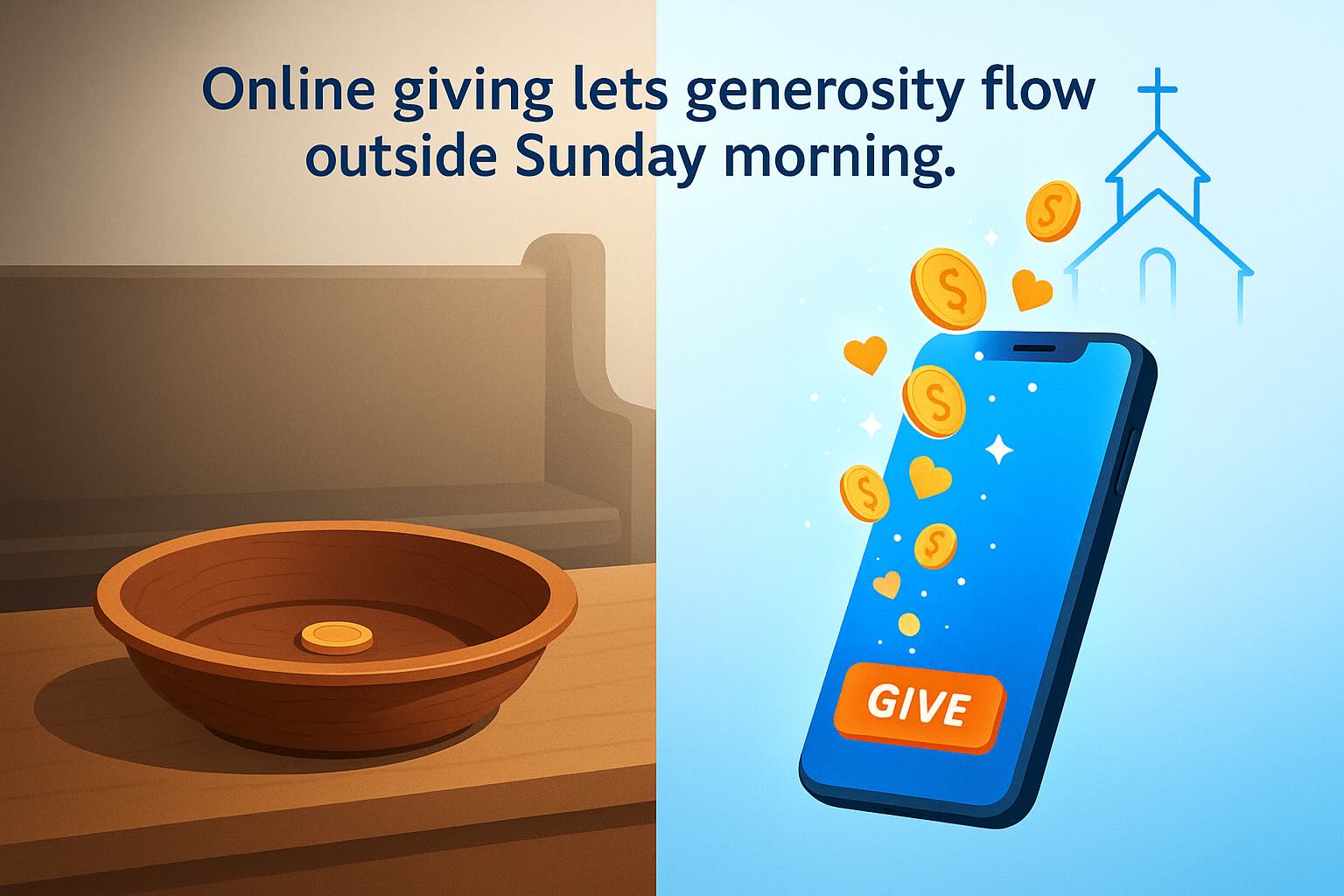Online giving in your church mobile app increases overall giving at your church