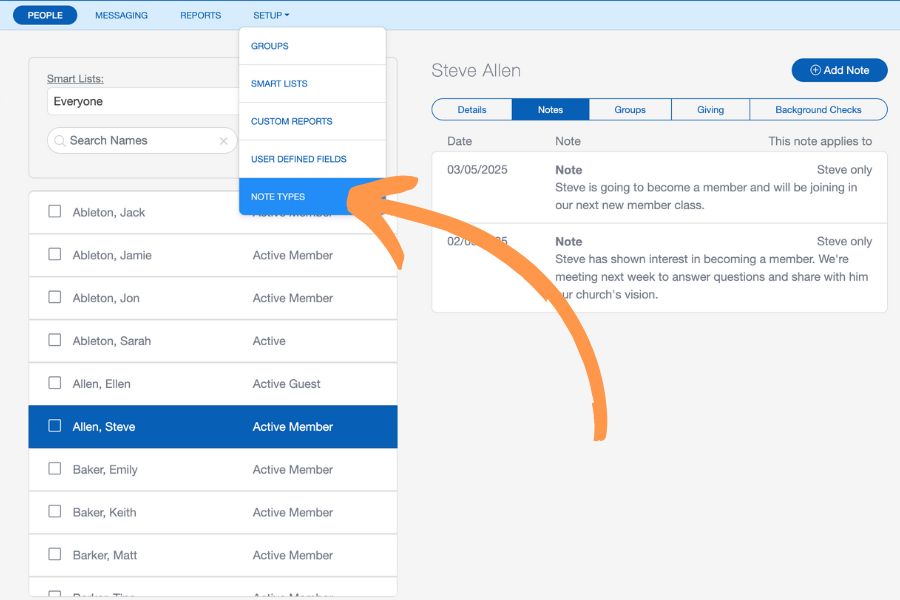 Church Software User Permissions