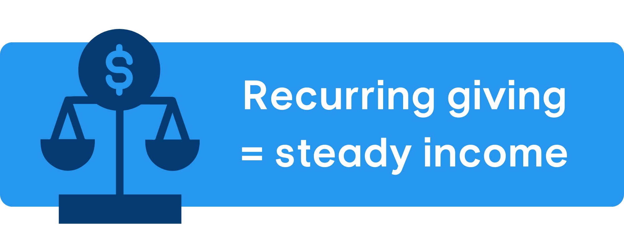 Recurring donations means steady income and financial stability for churches