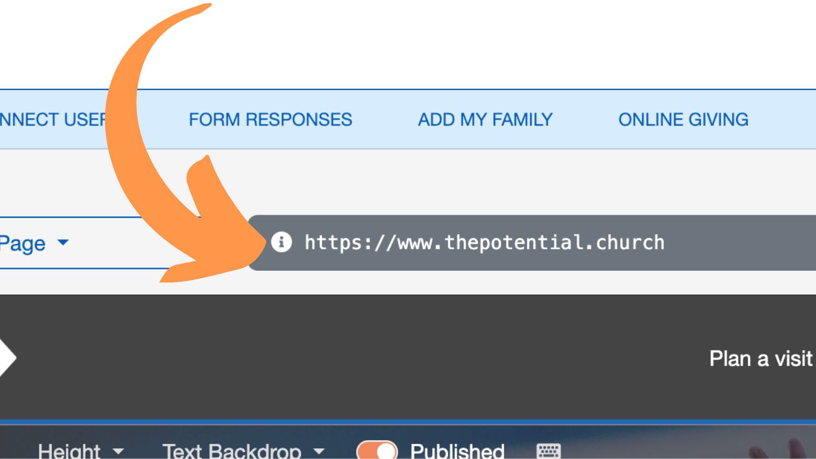 Use your church website domain with ChurchTrac