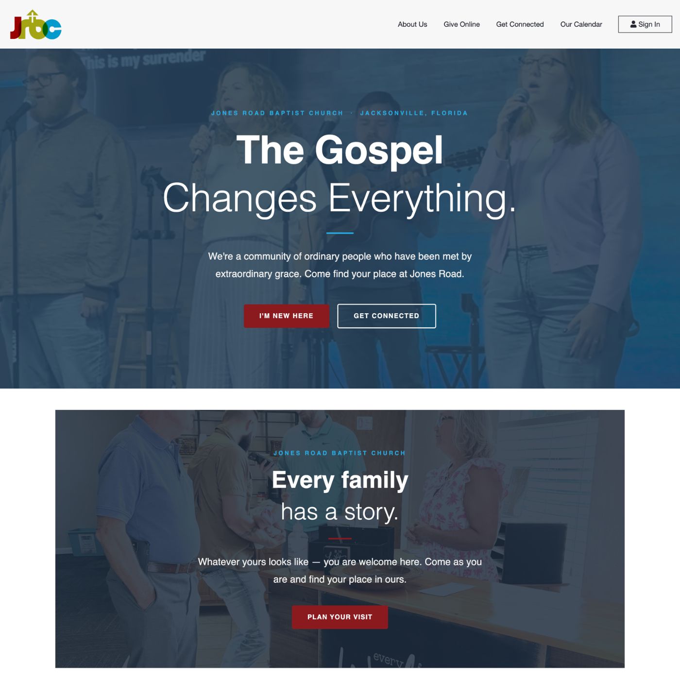 Church website example five