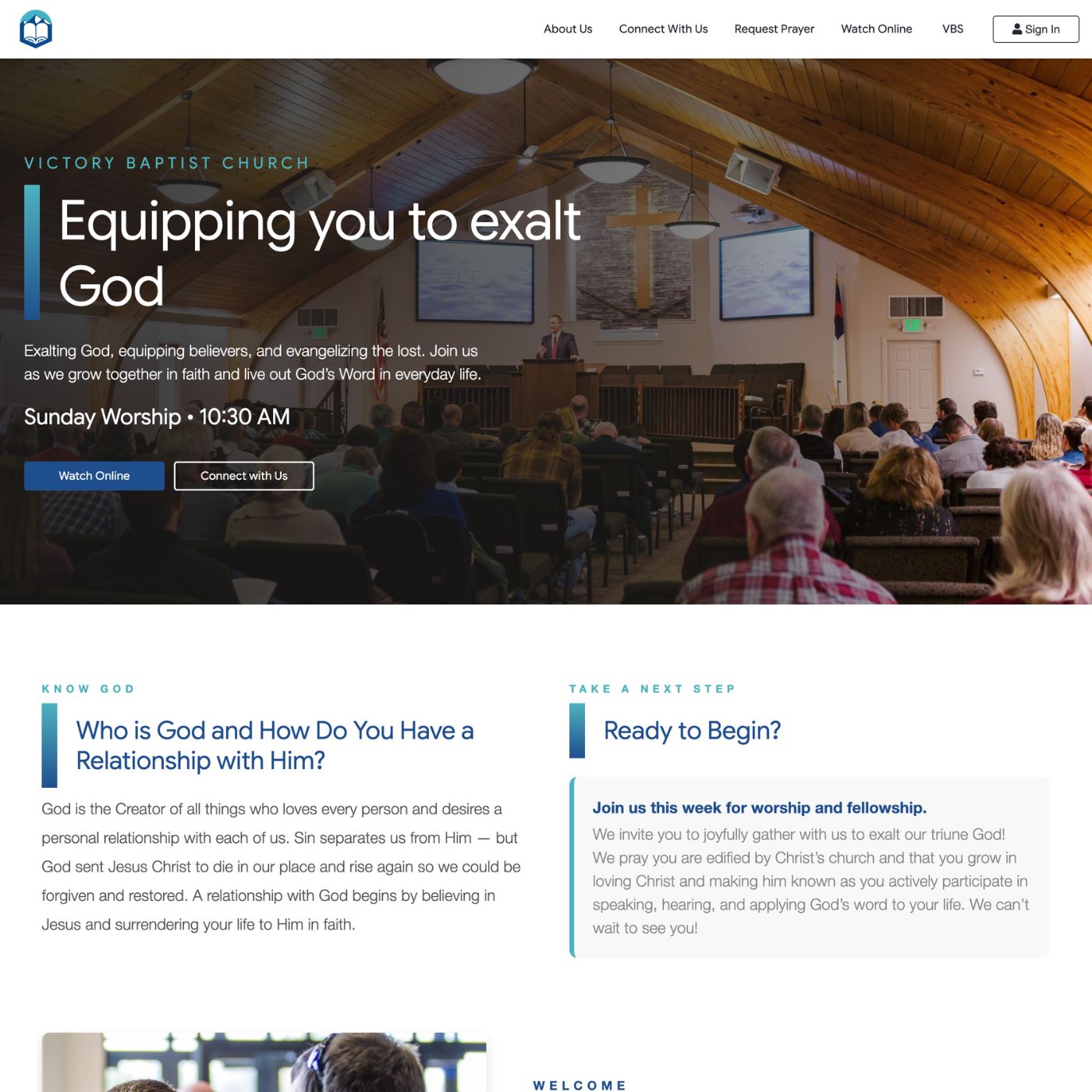 Church website example two